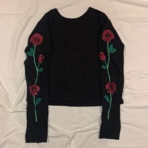 Black Roses Long Sleeve Tee
